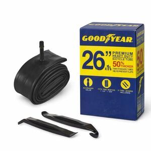 GoodYear Premium Heavy Duty Bicycle Tube 26”x1.1/4”-1.3/8” | 26” & 2 Tire Levers